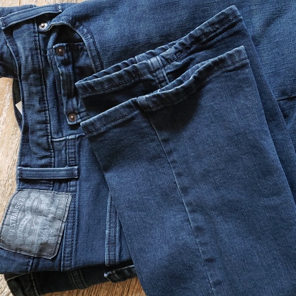 LEVI'S 514 🌟 HP 🌟  Indigo Blue Dark Wash W33 L30 EUC Straight Fit - Picture 6 of 6